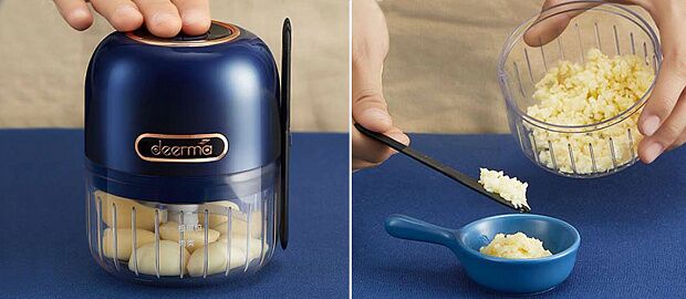 Измельчитель Deerma Pro Mini Garlic Stirrer DEM-JS200 (Blue) - 4
