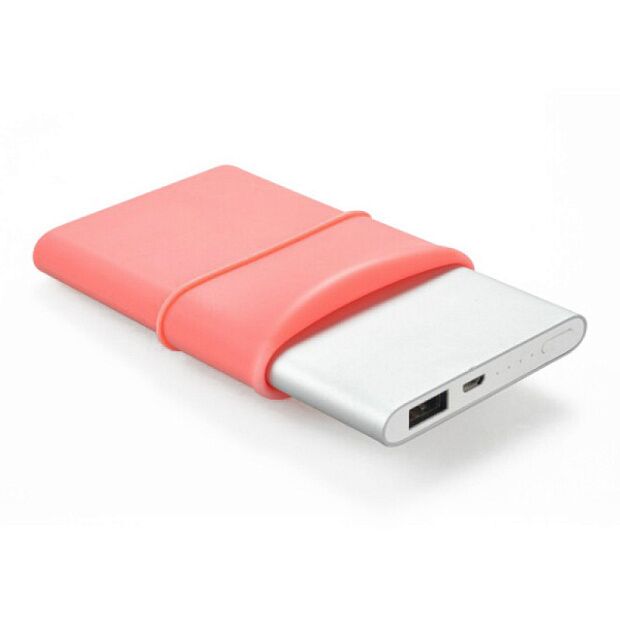 Силиконовый чехол для Xiaomi Power bank 5000 Slim (Pink) - 3
