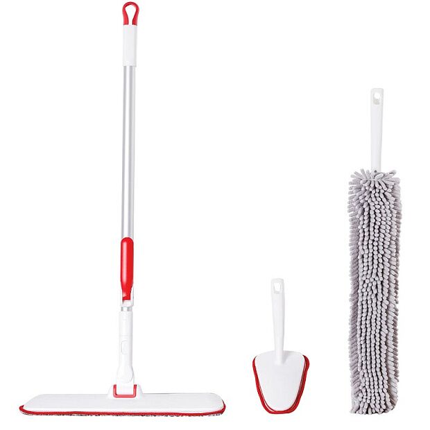 Набор для уборки Yi Jie Yi Scratch Clean Scraper Mop Set (White/Red) - 3