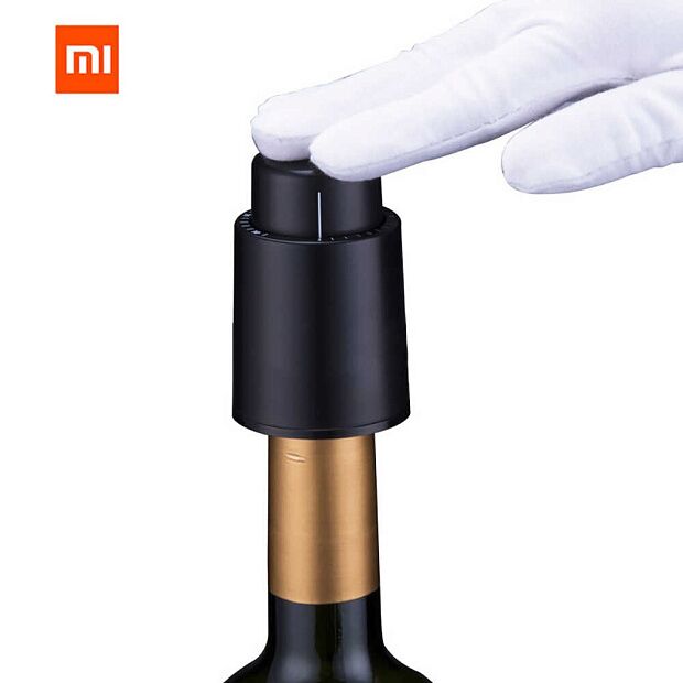 Вакуумная пробка для красного вина Huohou Vacuum Wine Stopper (Black) - 3