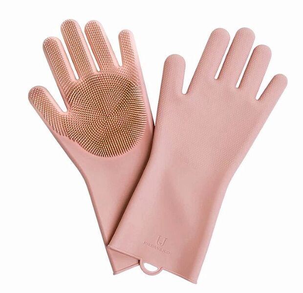 Силиконовые перчатки Xiaomi Silicone Cleaning Glove (Pink) - 7