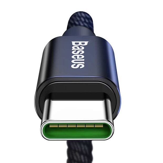 Кабель Baseus Double Fast Charging USB Cable USB For Type-C 5A 1m (Black/Черный) : отзывы и обзоры - 3