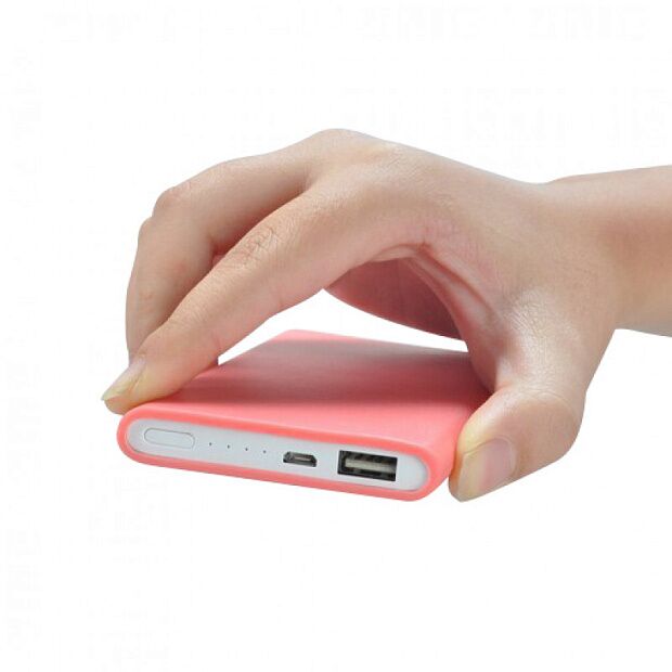 Силиконовый чехол для Xiaomi Power bank 5000 Slim (Pink) - 4