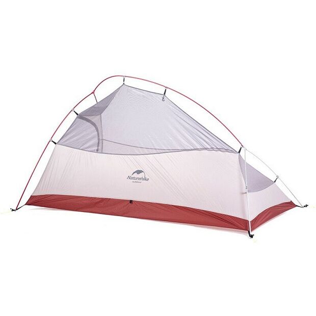 Палатка Naturehike Сloud up 2 20D NH17T001-T двухместная с ковриком, серо-красная, 6927595730560 - 3