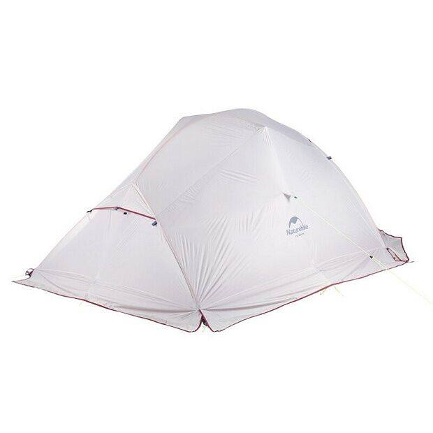 Палатка Naturehike Сloud up 2 20D NH17T001-T двухместная с ковриком, серо-красная, 6927595730560 - 2
