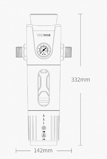 Фильтр для воды Tejien Fully Automatic Pre-Filter TJN-PF-AS16 (White/Белый) - 2